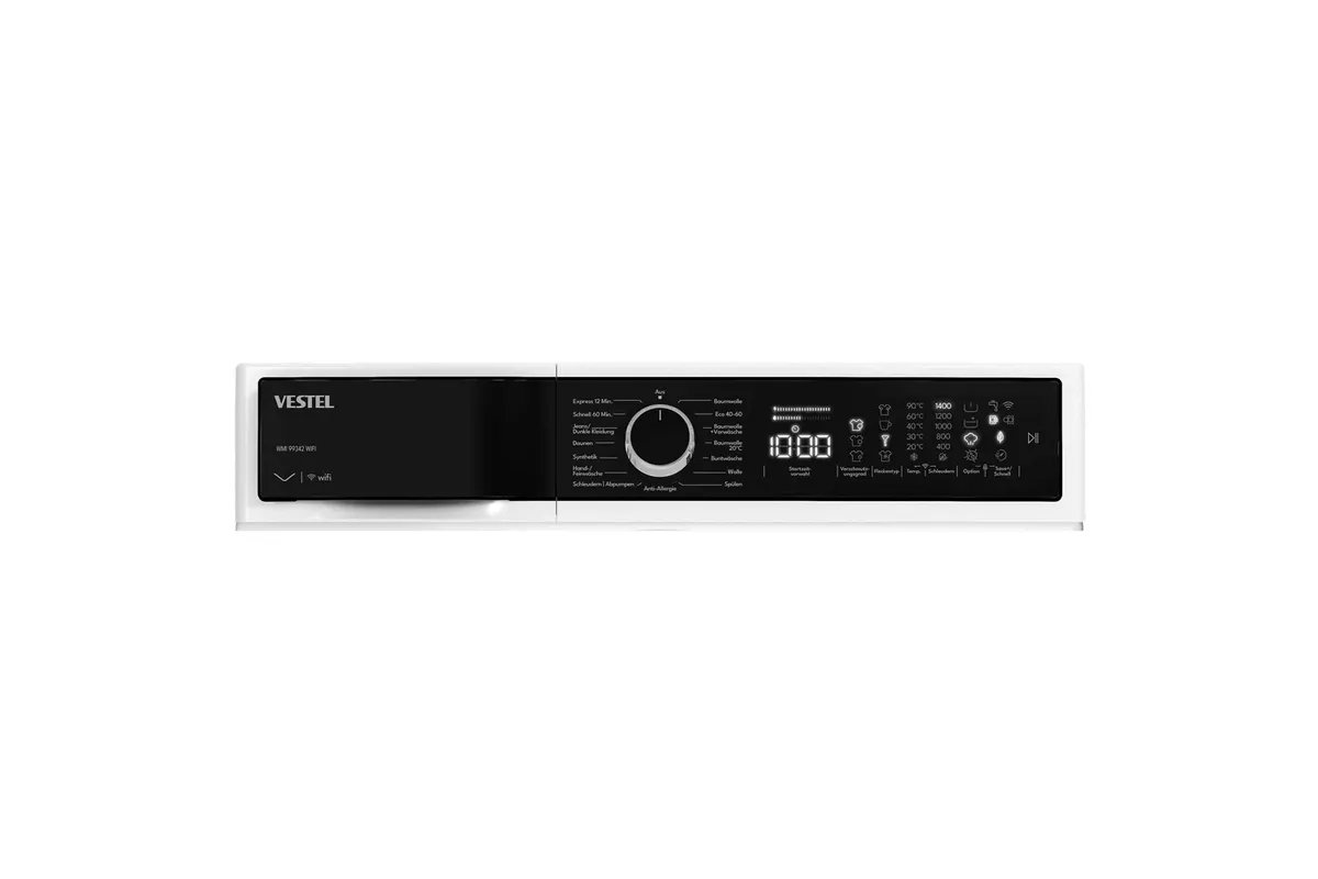 Vestel Waschmaschine WMI 99342 – 9 kg, 1400 U/min, WiFi, Dampfprogramm, weiss