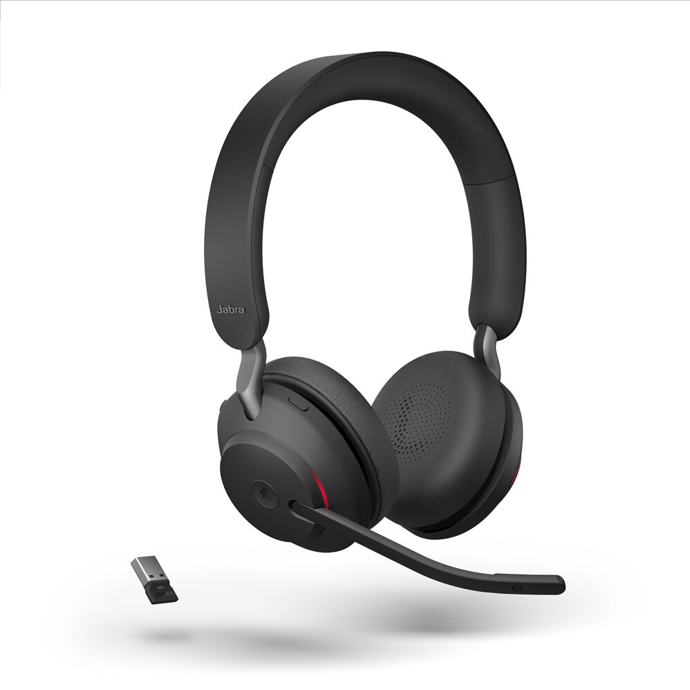 JABRA Evolve2 65 Link 380a USB-C MS Stereo Headset mit Ladestation, black, EAN: 5706991022827