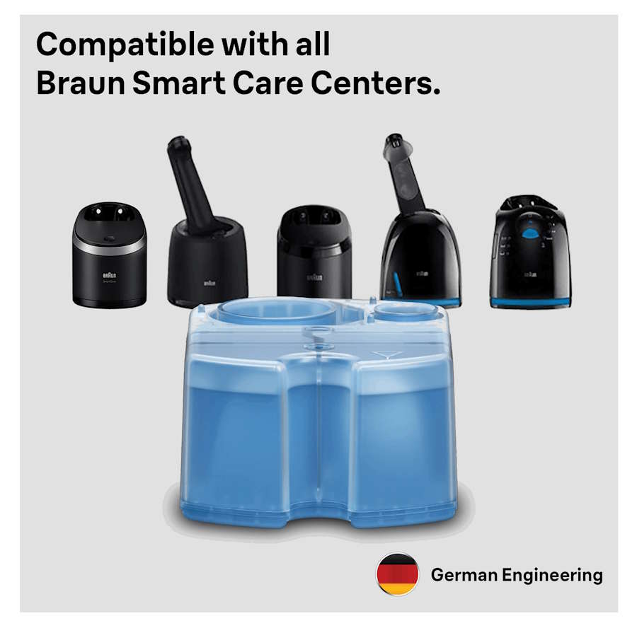 Braun CCR4 3-in-1 ShaverCare Cleaning Cartridges – for all Braun Cleaning Stations