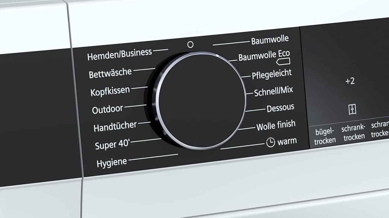 Siemens WQ33G2D40 mit Programmblende – leicht ablesbares LED-Display