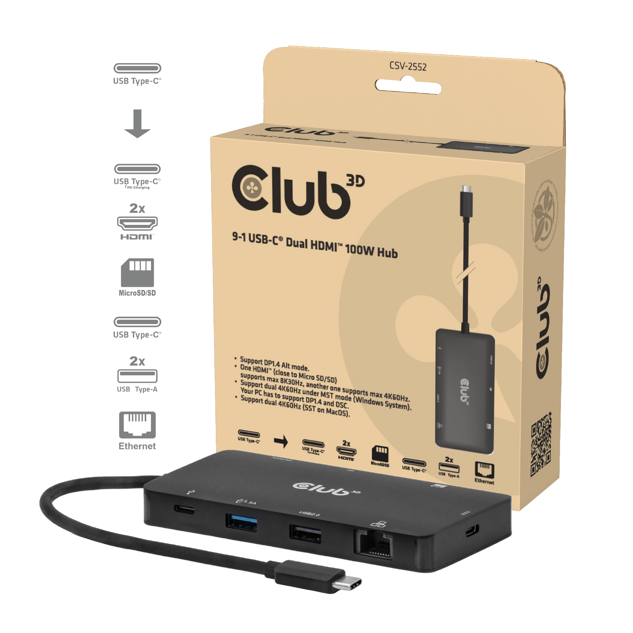Club 3D CSV-2552