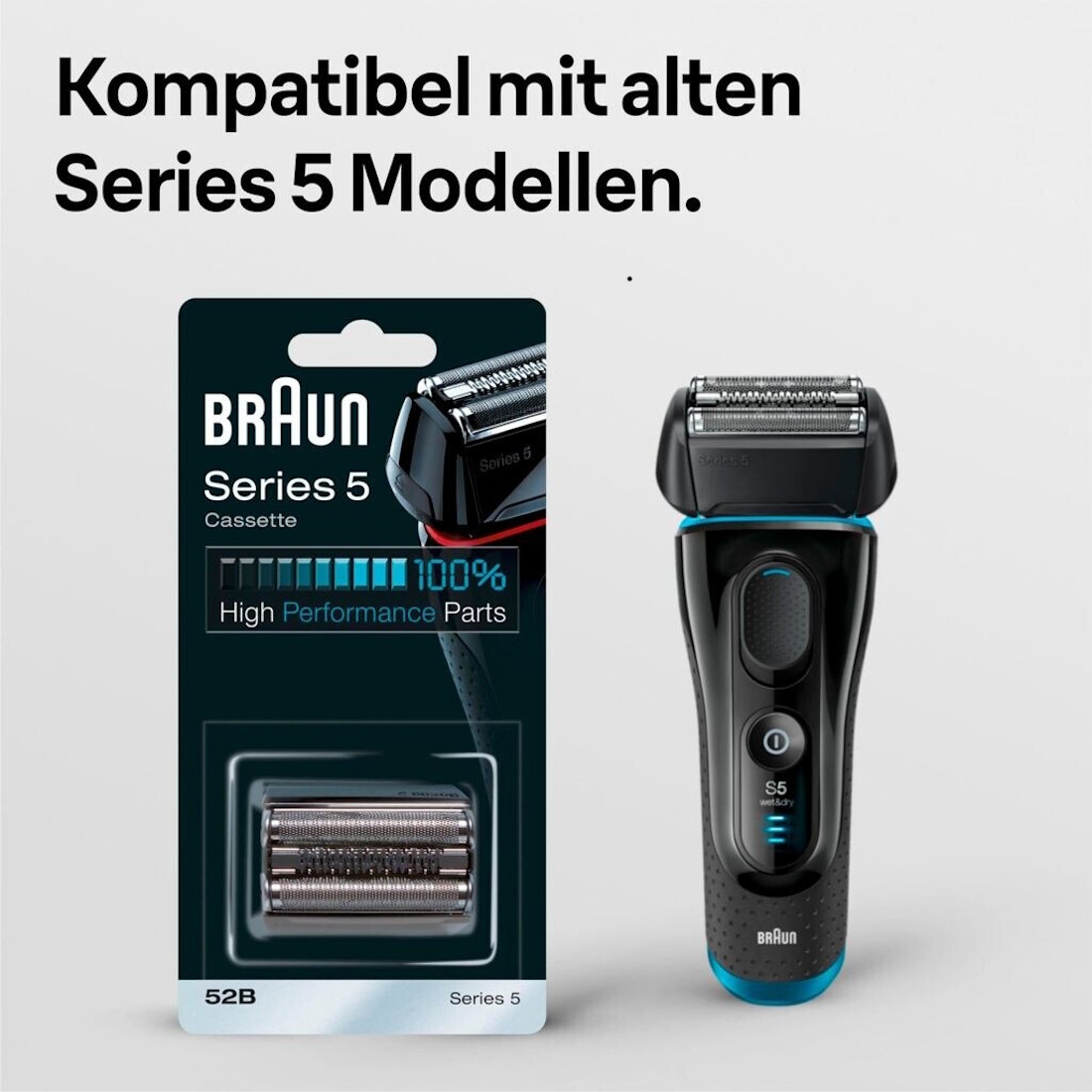 Braun Series 5 52B replacement head compatible with older Series 5 models