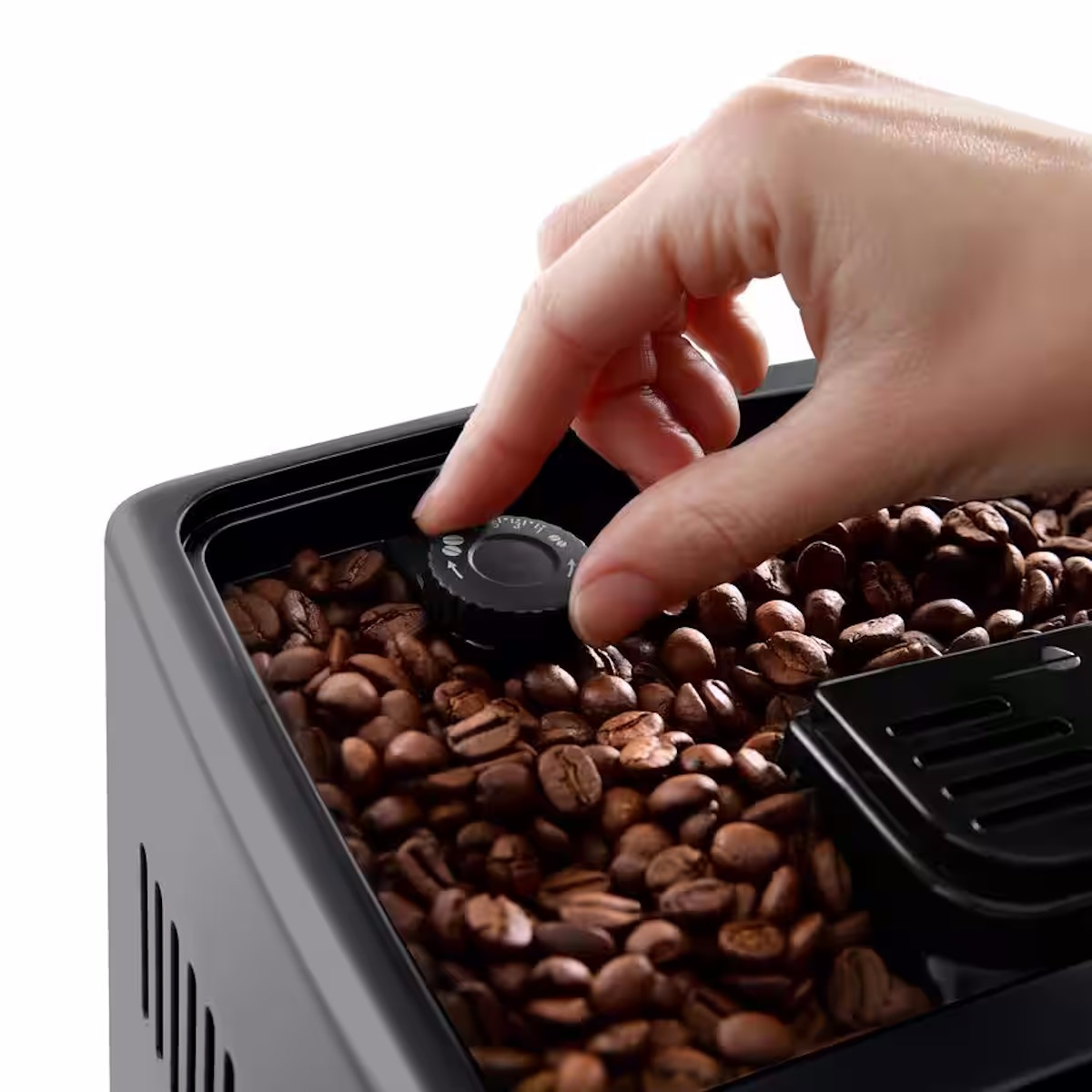 Mahlgradregler im Bohnenbehälter De’Longhi ECAM 380.95.TB Kaffeevollautomat, Mahlgradregler im Bohnenbehälter
