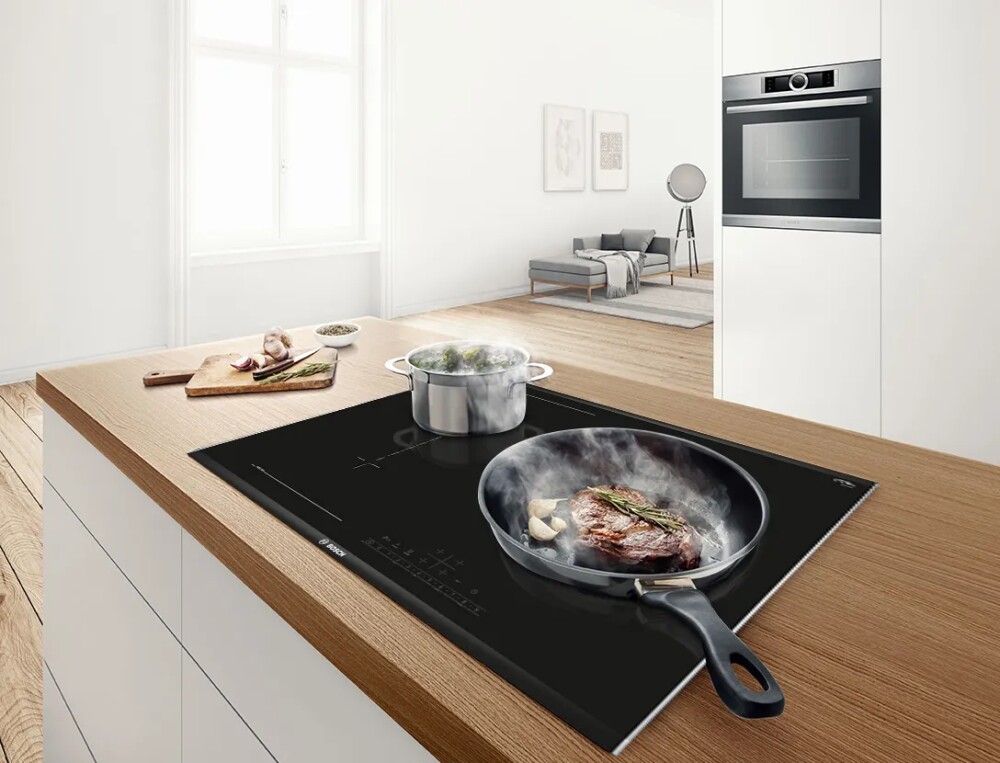 Bosch PVS775FB5E Series 6 induction hob, 70 cm, black - glass ceramic