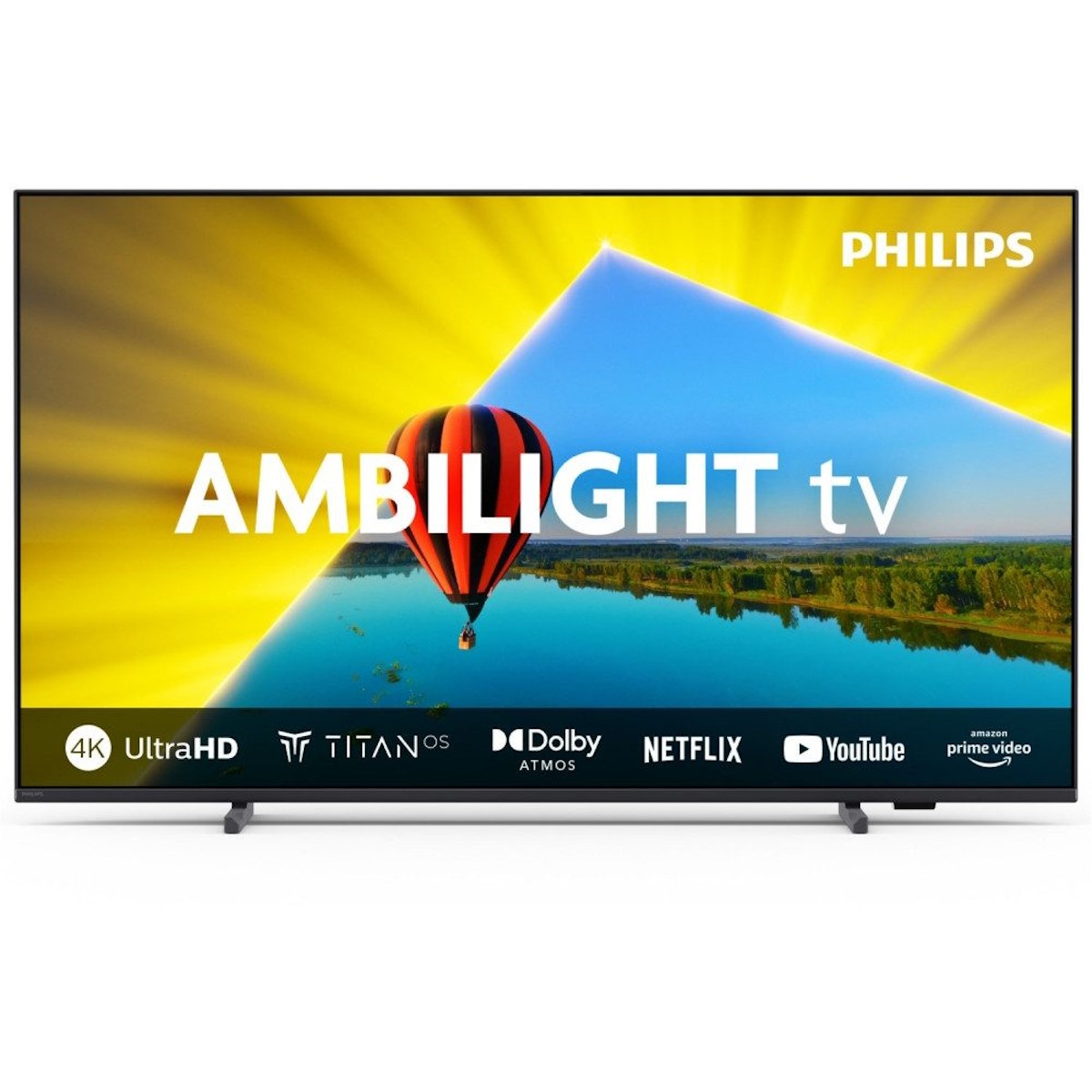 PHILIPS 43PUS8079 108 cm (43 inches) 4K LED Ambilight Smart TV, silver/black