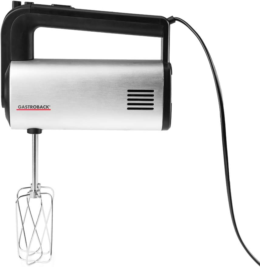 GASTROBACK Design Handmixer Pro Advanced mit gebürstetem Aluminium Gehäuse, inklusive Rühr Quirlen und Knethaken. GASTROBACK Design Handmixer Pro Advanced mit gebürstetem Aluminium Gehäuse, inklusive Rühr Quirlen und Knethaken.