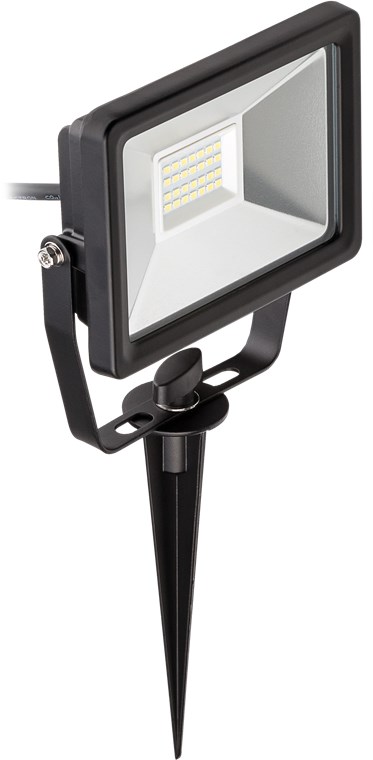 Goobay 59004, LED Außen-Flutlichtstrahler mit Erdspieß, 20 W