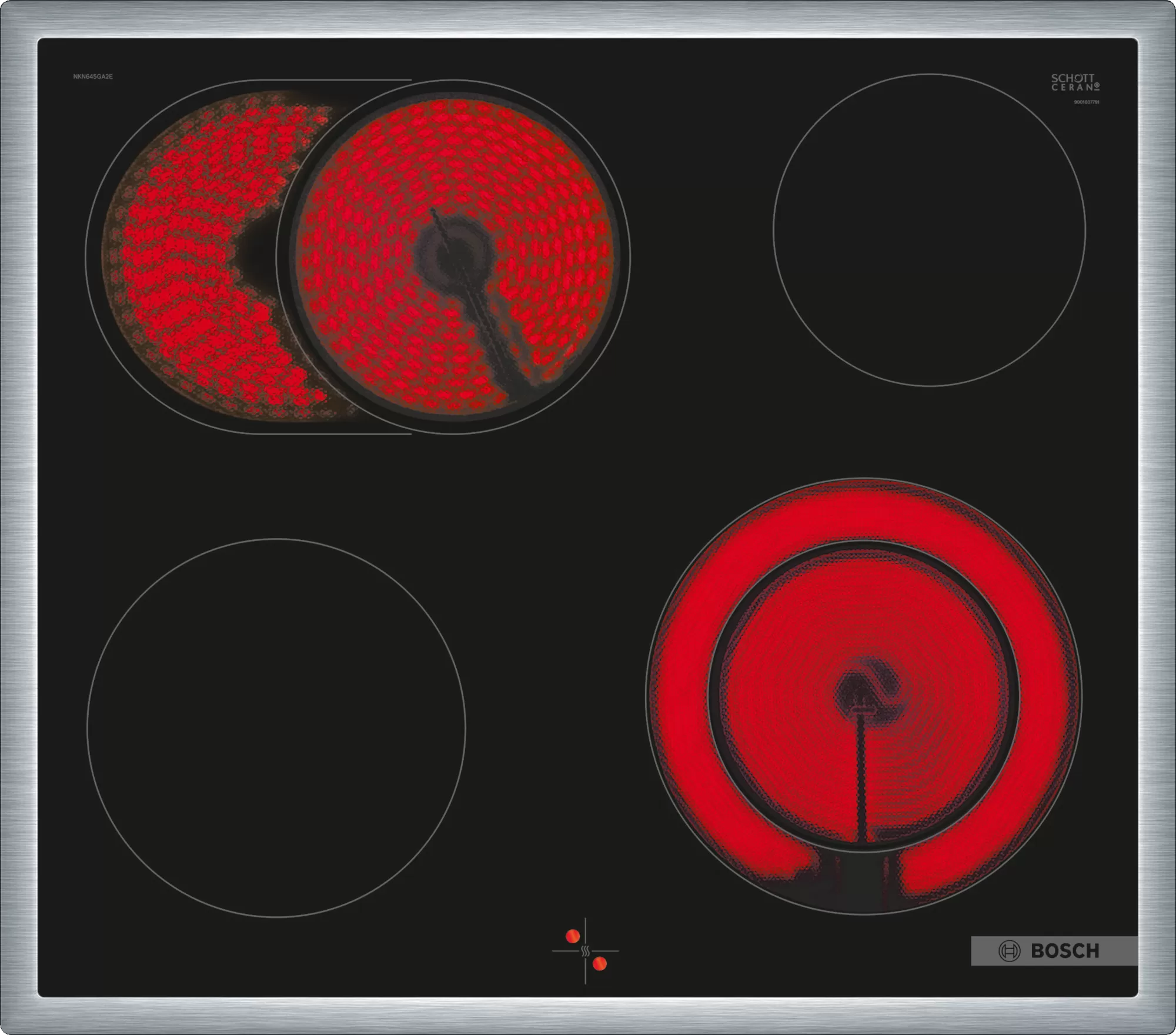 Bosch Kochfeld HND211AR62 – 4 HighSpeed-Zonen Glaskeramik-Kochfeld Bosch HND211AR62 mit 4 Kochzonen