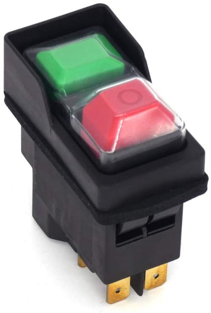 Detailansicht des Schalters in der AUS-Position (0) zur Darstellung des manuellen Wiedereinschaltvorgangs nach Stromausfall.