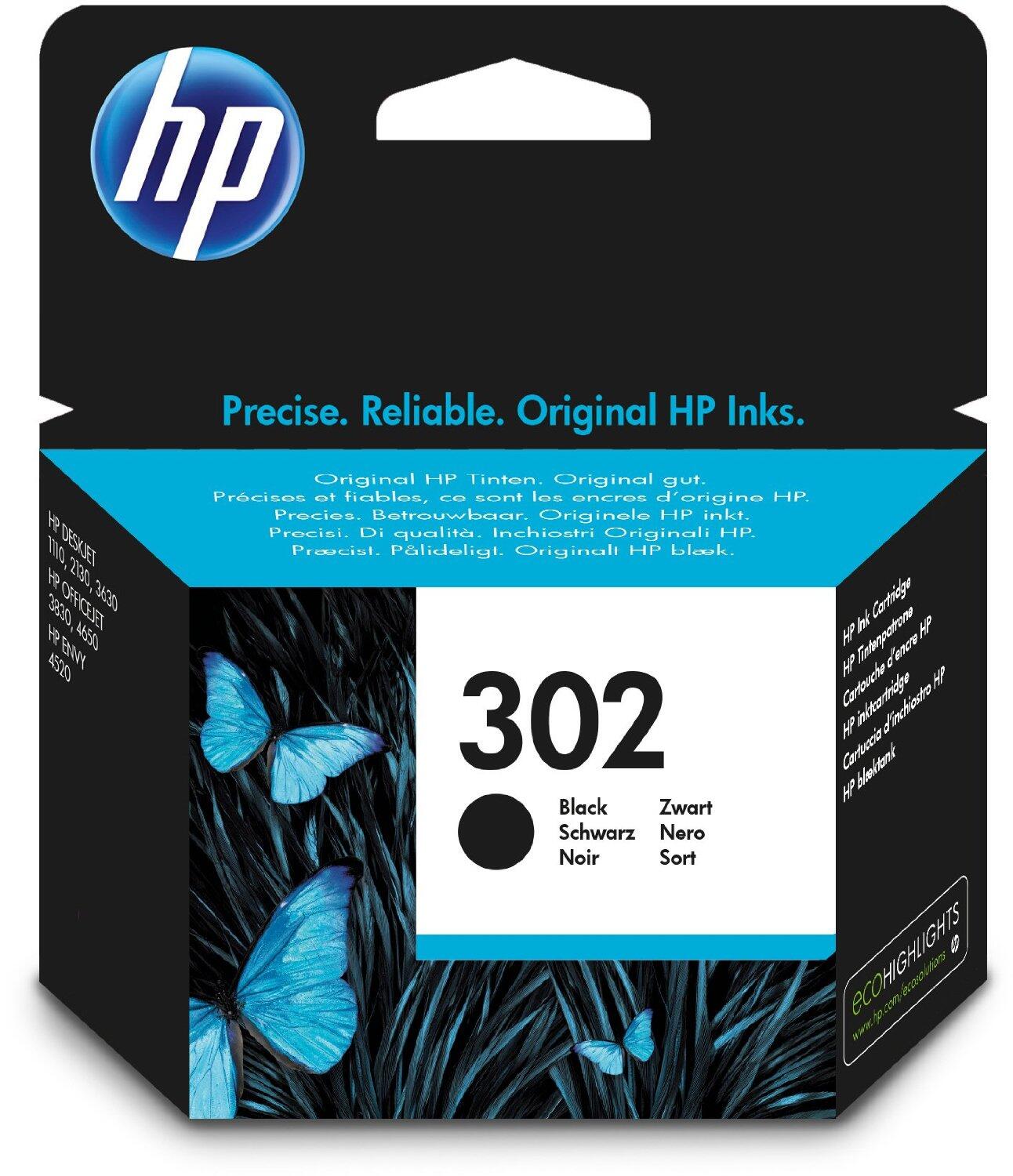 HP Original 302 Schwarz Druckerpatrone