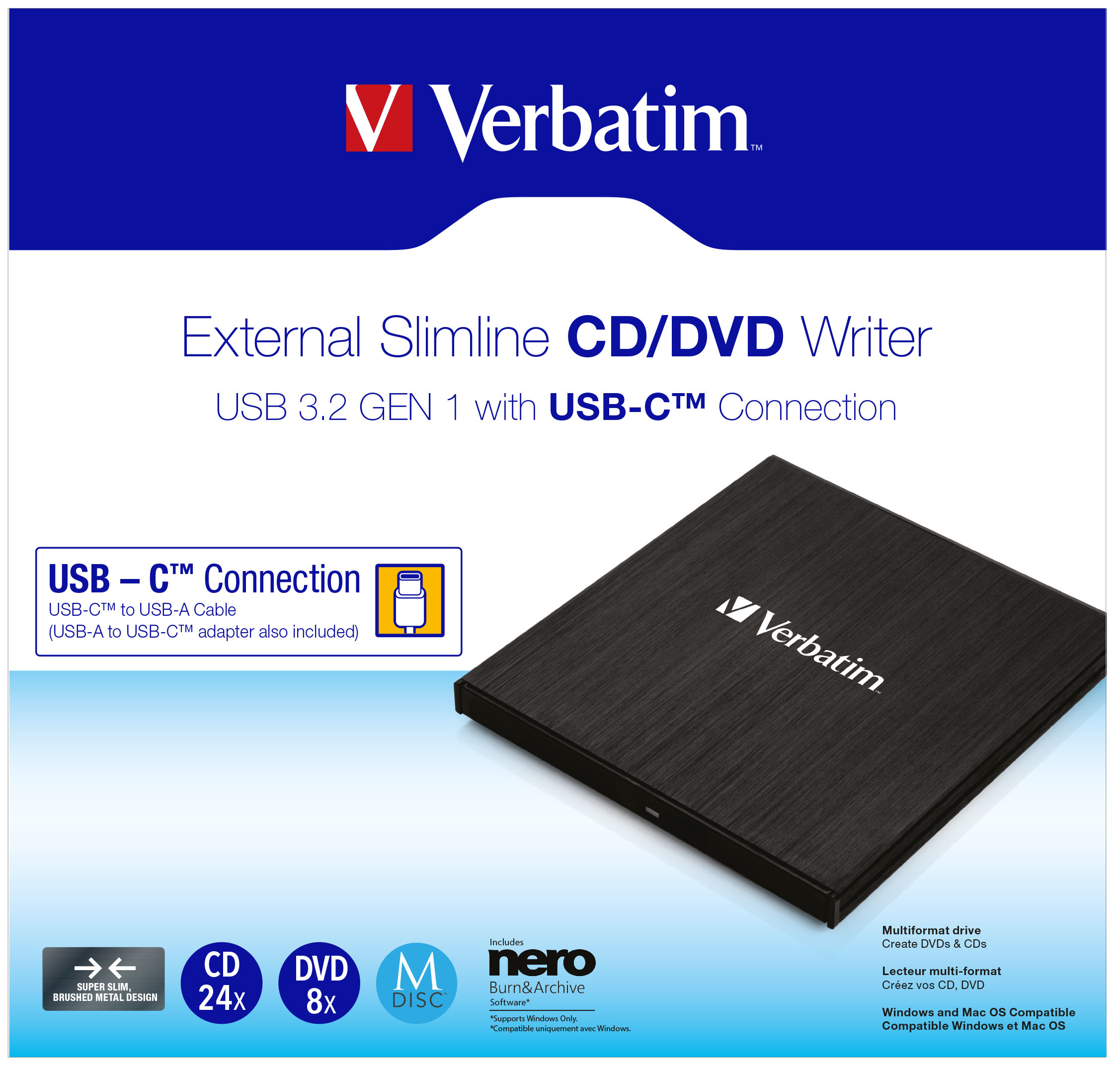 Verbatim Slimline CD/DVD-Brenner
