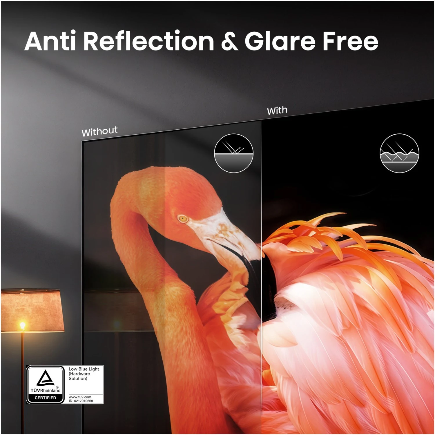 Hisense Anti-Reflexion und spiegelungsfreie Oberfläche im Vergleich