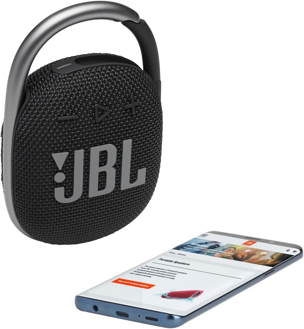 JBL Clip 4 Tragbarer Lautsprecher schwarz, Bluetooth 5.1, IP67 JBL Clip 4 Tragbarer Lautsprecher schwarz, Bluetooth 5.1, IP67