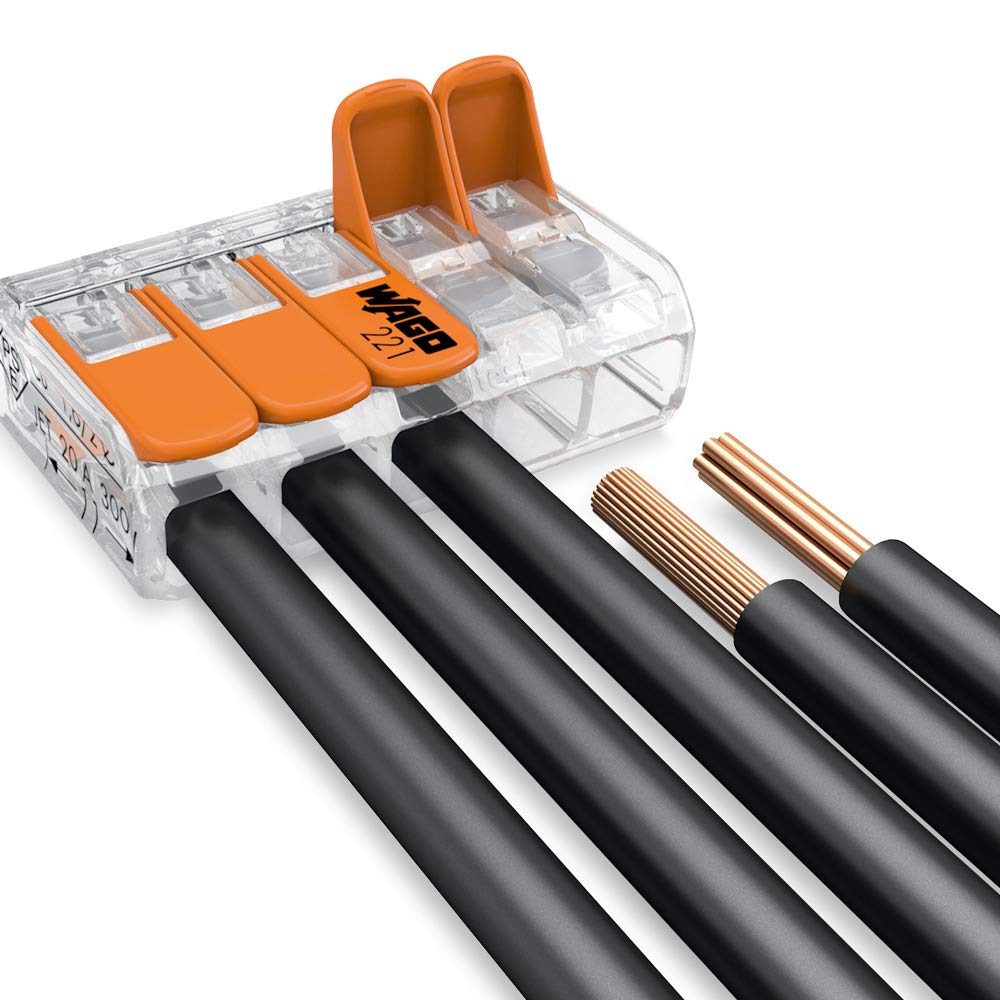 WAGO 221-415 COMPACT - 5 Leiter-Verbindungsklemme - 0,14-4 mm² - Anschlußbeipiel