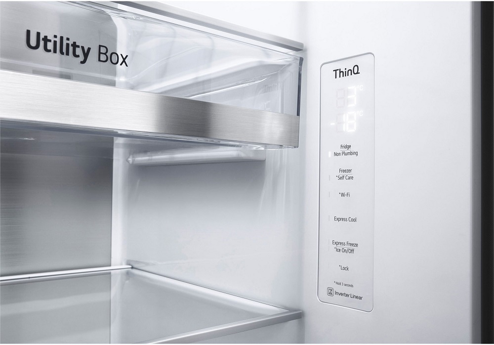 LG GSXV91MCAE Side-by-Side-Kühlschrank Temparatur Anzeige im Innenraum LG GSXV91MCAE Side-by-Side-Kühlschrank einfache Einstellung und ändern der temparatur per Touch