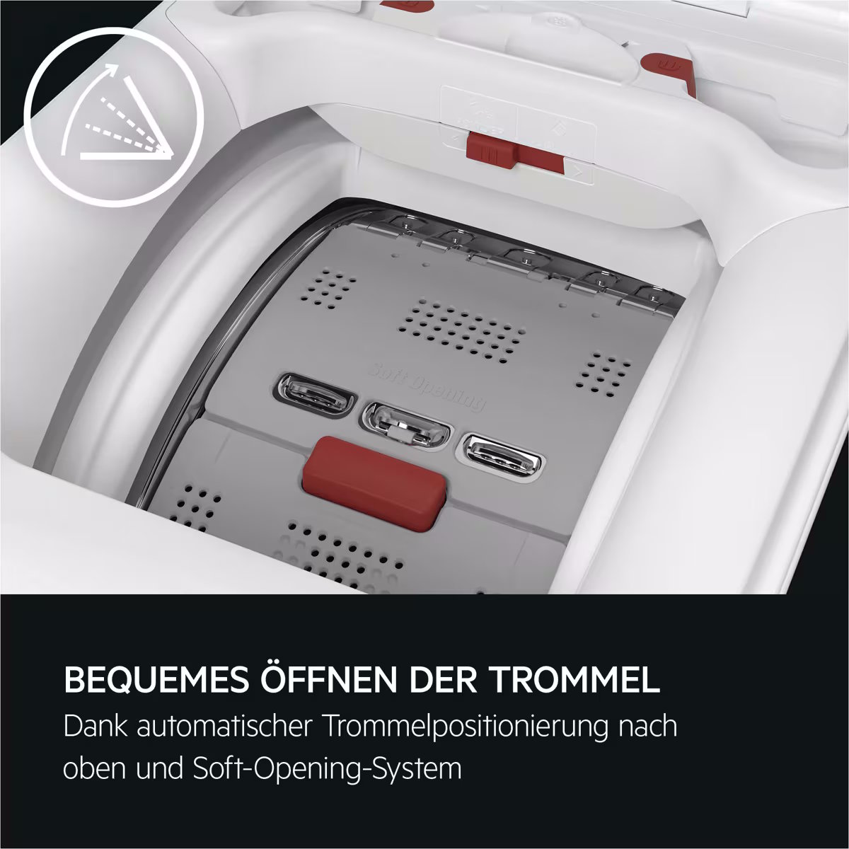 AEG LTR6E41268 Toplader mit SoftOpening Trommeldeckel – Trommelöffnung automatisch oben positioniert