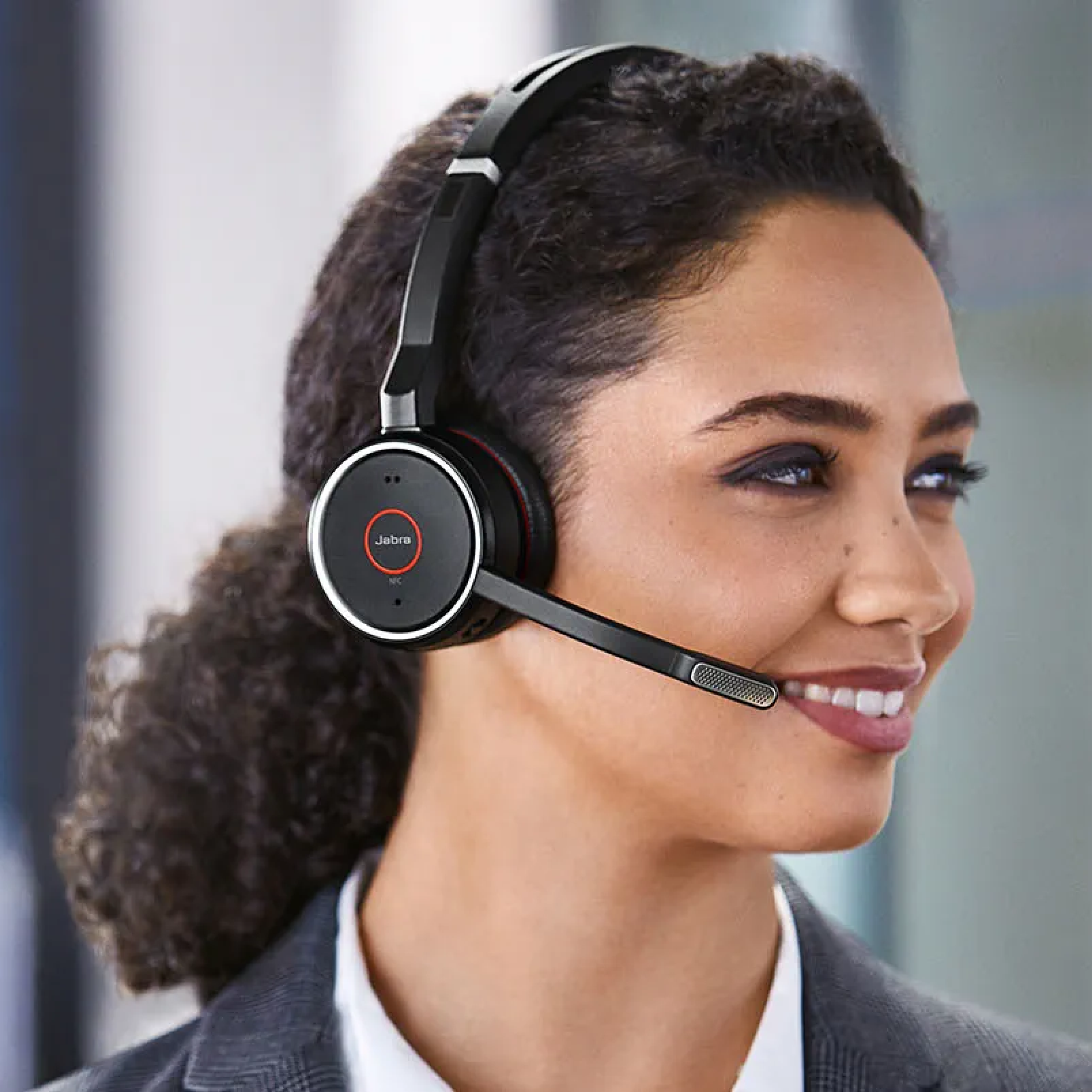 Jabra Evolve 75 UC Stereo - Headset - Kabellos inkl. USB Link 380a, Bluetooth, ANC EAN: 5706991020090