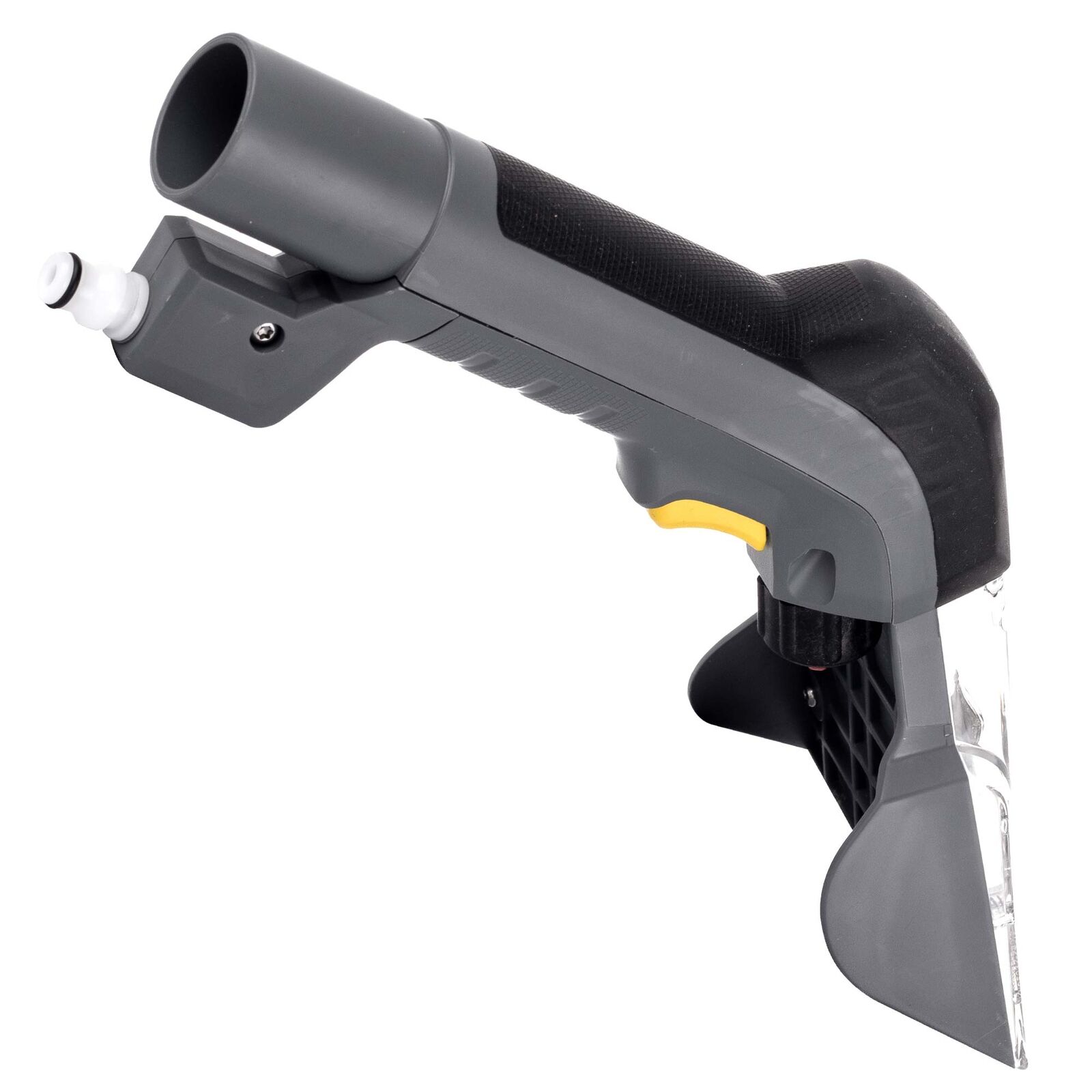 Ergonomische, kurze Kärcher Polsterdüse (4.130-063.0) für schwer zugängliche Stellen in Fahrzeugen.