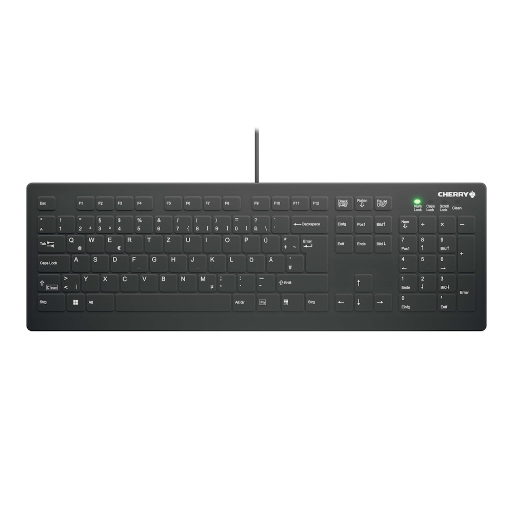 Contour Design Active Key Contour QuickClean Medizinische Tastatur Abnehmbare Abdeckung Full-Size Kabelgebunden Schwarz DE C8112
