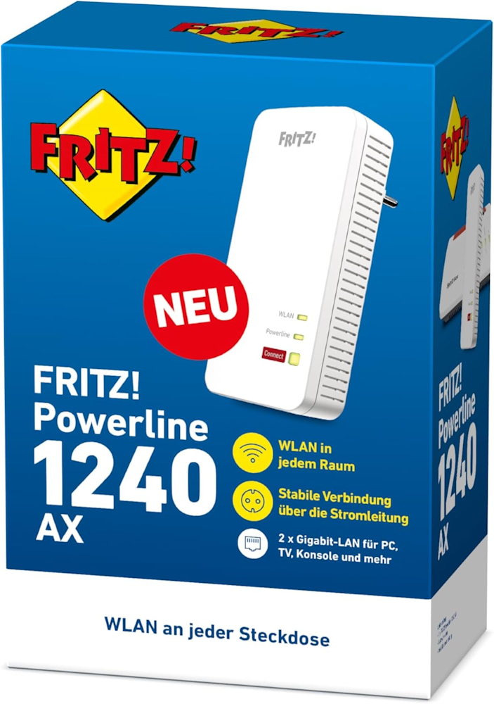 Powerline 1240 AX 1200 Mbit/s Ethernet/LAN WLAN Weiß 1 Stück(e)