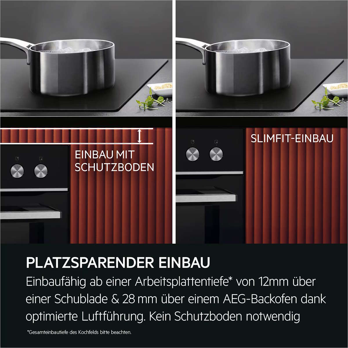 AEG SlimFit design for easy installation