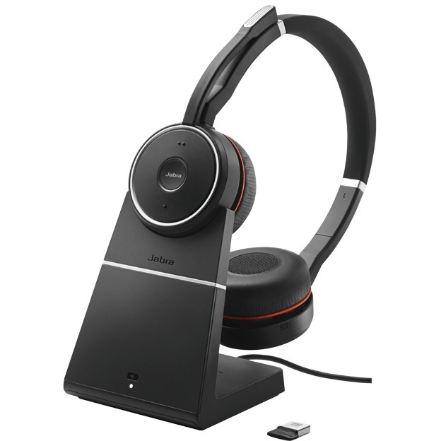 Jabra Evolve 75 MS, inkl. Ladestation, Bluetooth, Link 380 A,