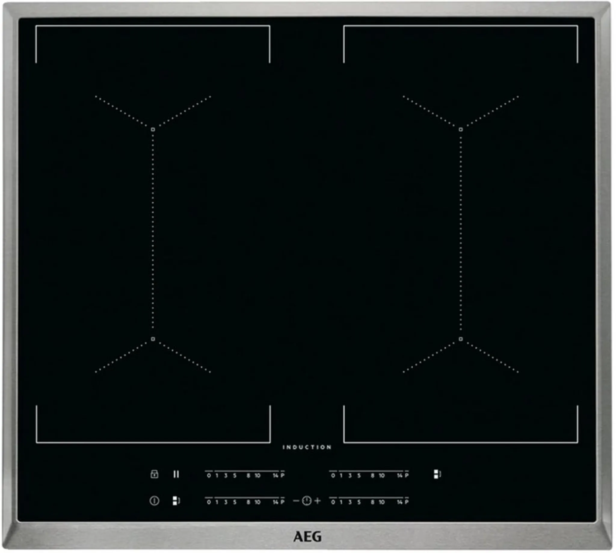 1Xs5Lir9EUMv9i AEG IKE64450XB Induktionskochfeld autark mit Touchscreen & Topferkennung 60 cm - Edelstahl | EAN: 7332543548163