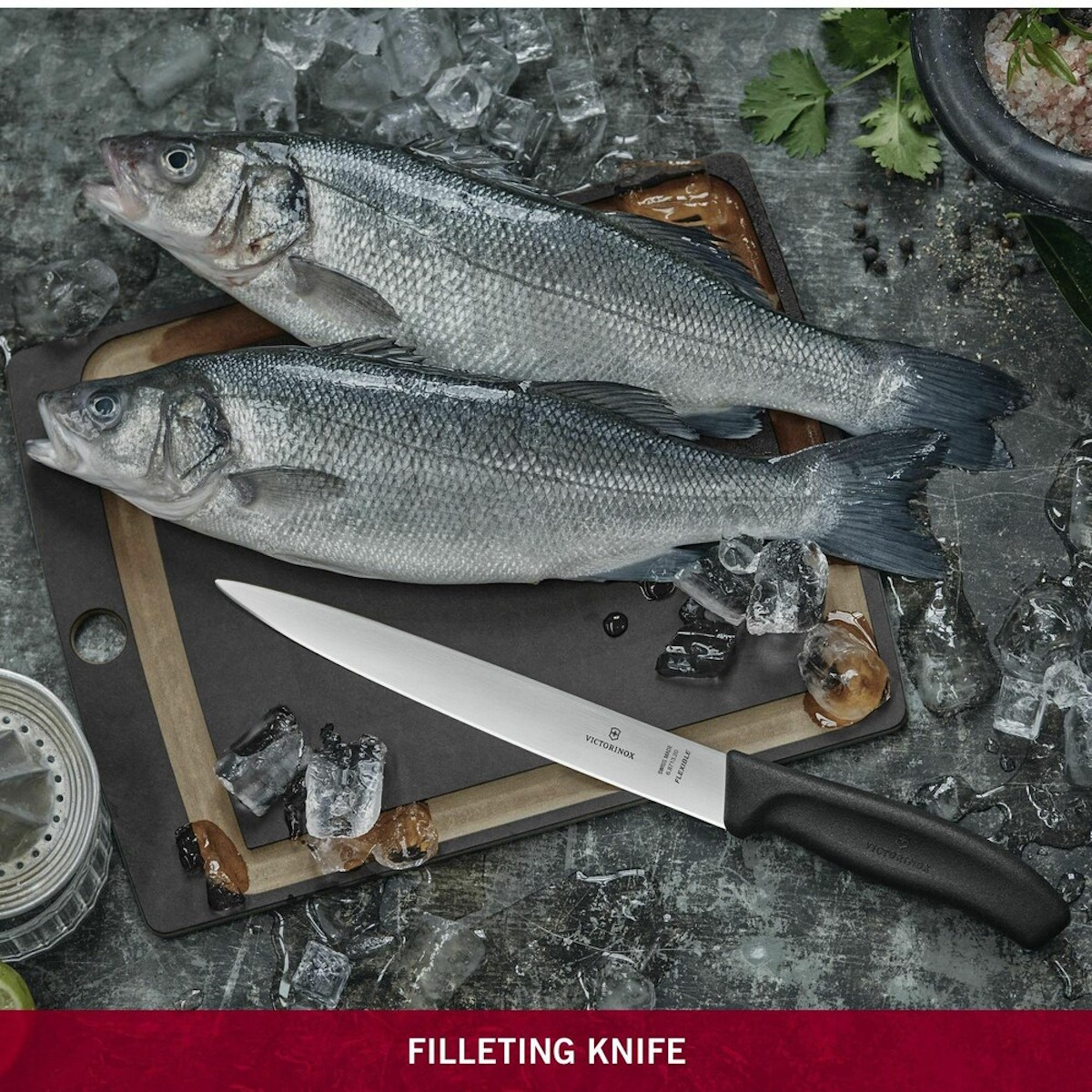 Vielseitige Klinge Victorinox Swiss Classic Filetiermesser, Klinge mit Wellenschliff