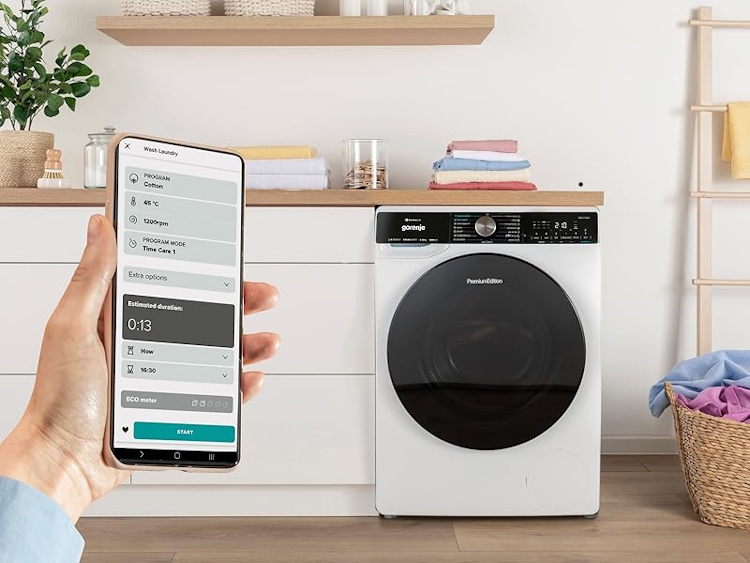 Gorenje washing machine Wi-Fi control via ConnectLife smartphone app