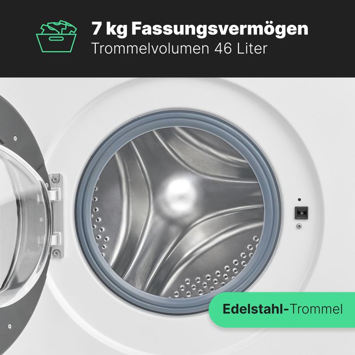 7 kg Fassungsvermögen Bomann WA 7175 Waschmaschine mit 7 kg Fassungsvermögen