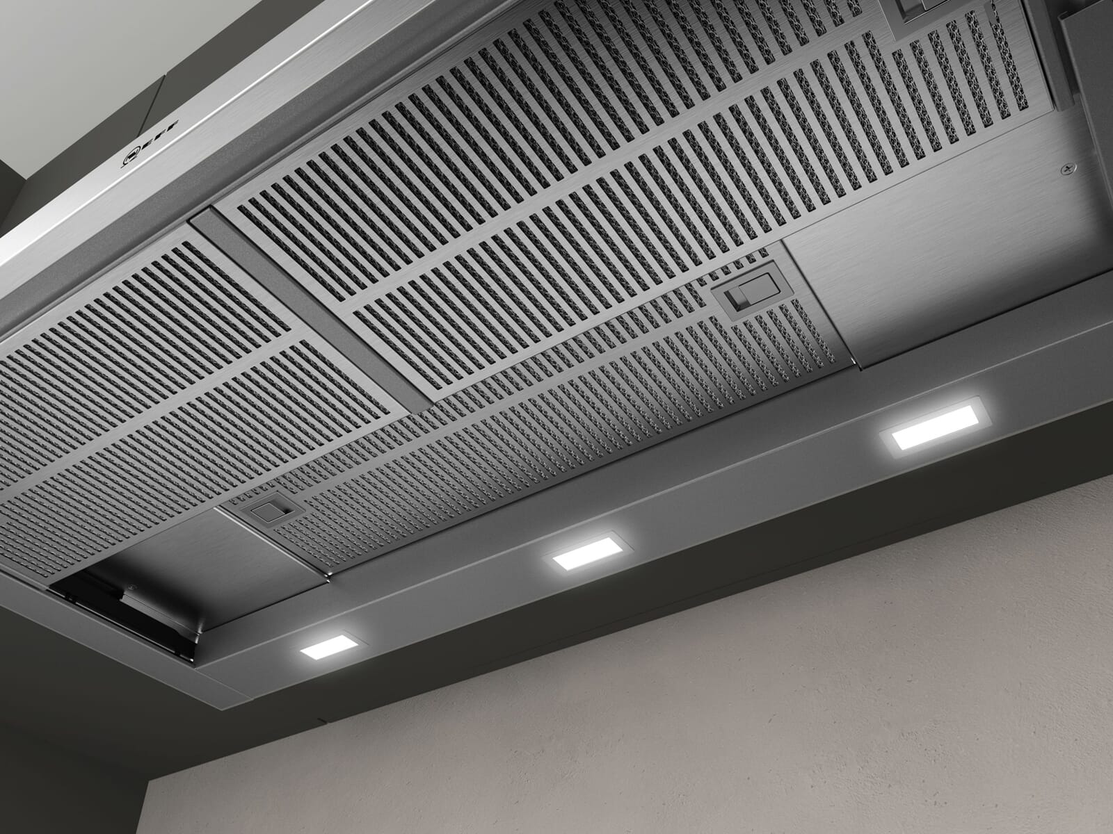 Neff D49ED52X1 N50 Flachschirmhaube, 90cm breit, Ab-/Umluft, Intensivstufe, silbermetallic EAN: 4242004251187