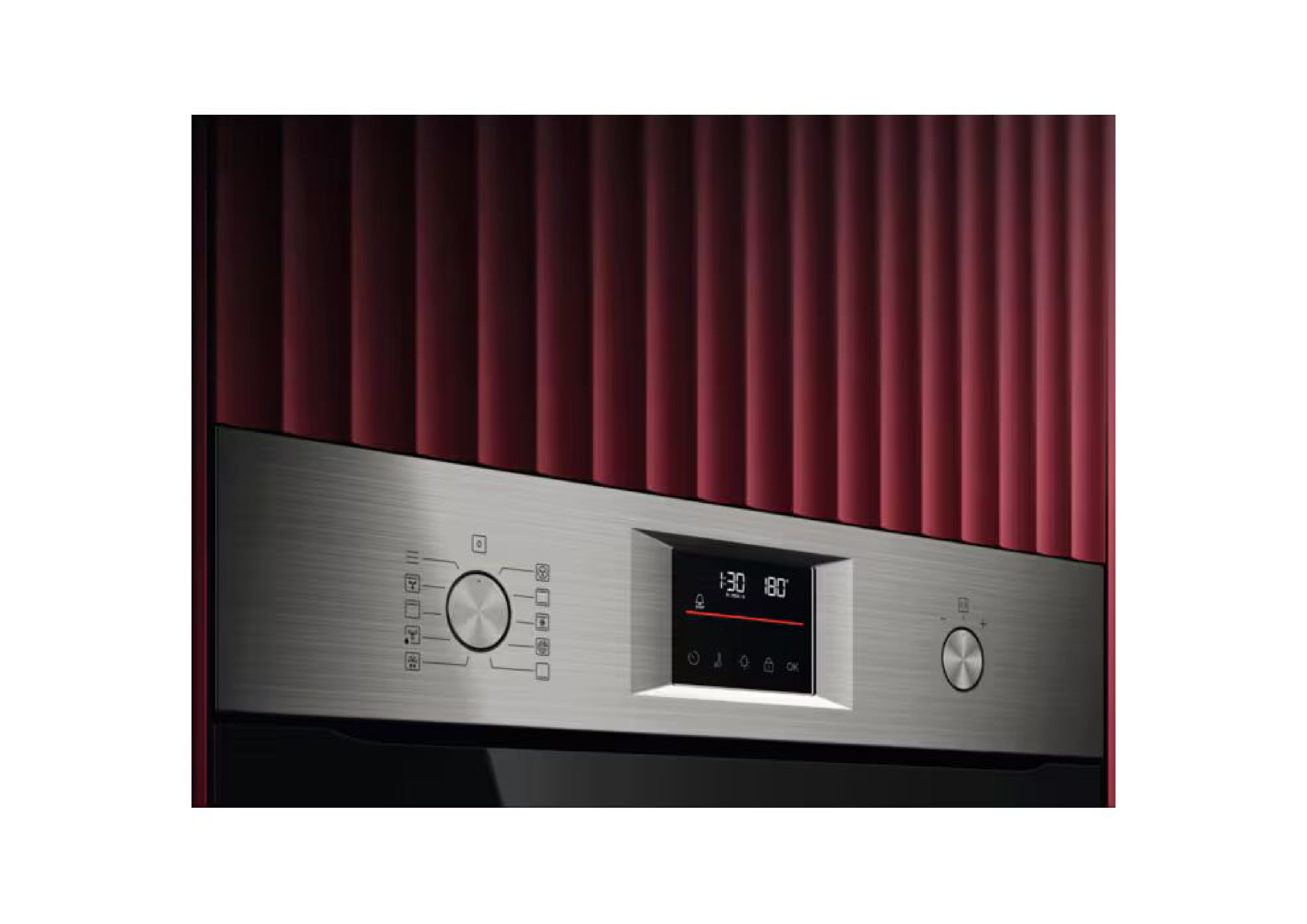 Angled view of AEG control panel