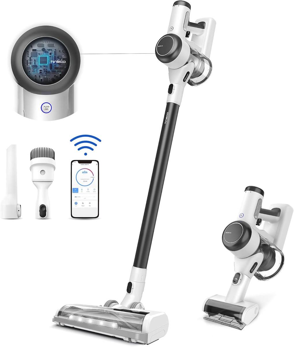 TINECO Pure One X Essentials: Kabelloser Stielstaubsauger mit LED-Beleuchtung & iLoop
