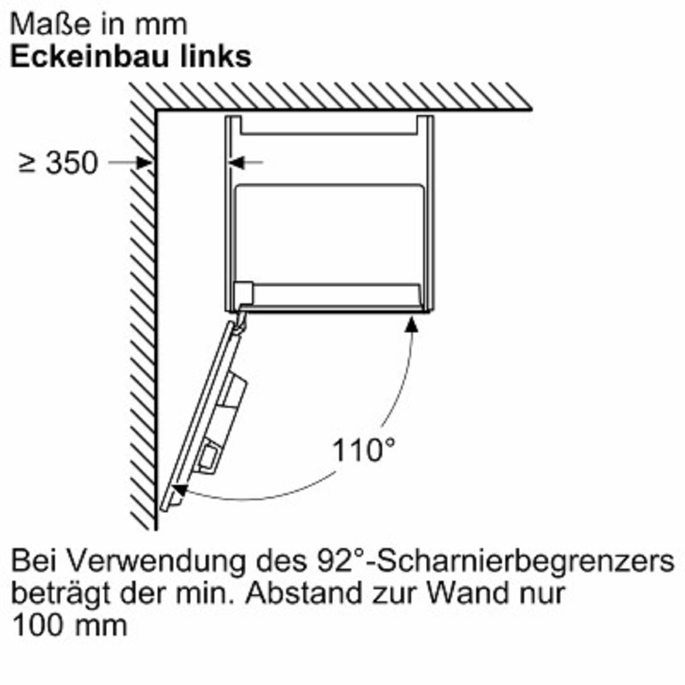 Siemens Einbau-Anleitung Schematische Darstellung des Montageprozesses für den Einbau des Siemens Kaffeevollautomaten
