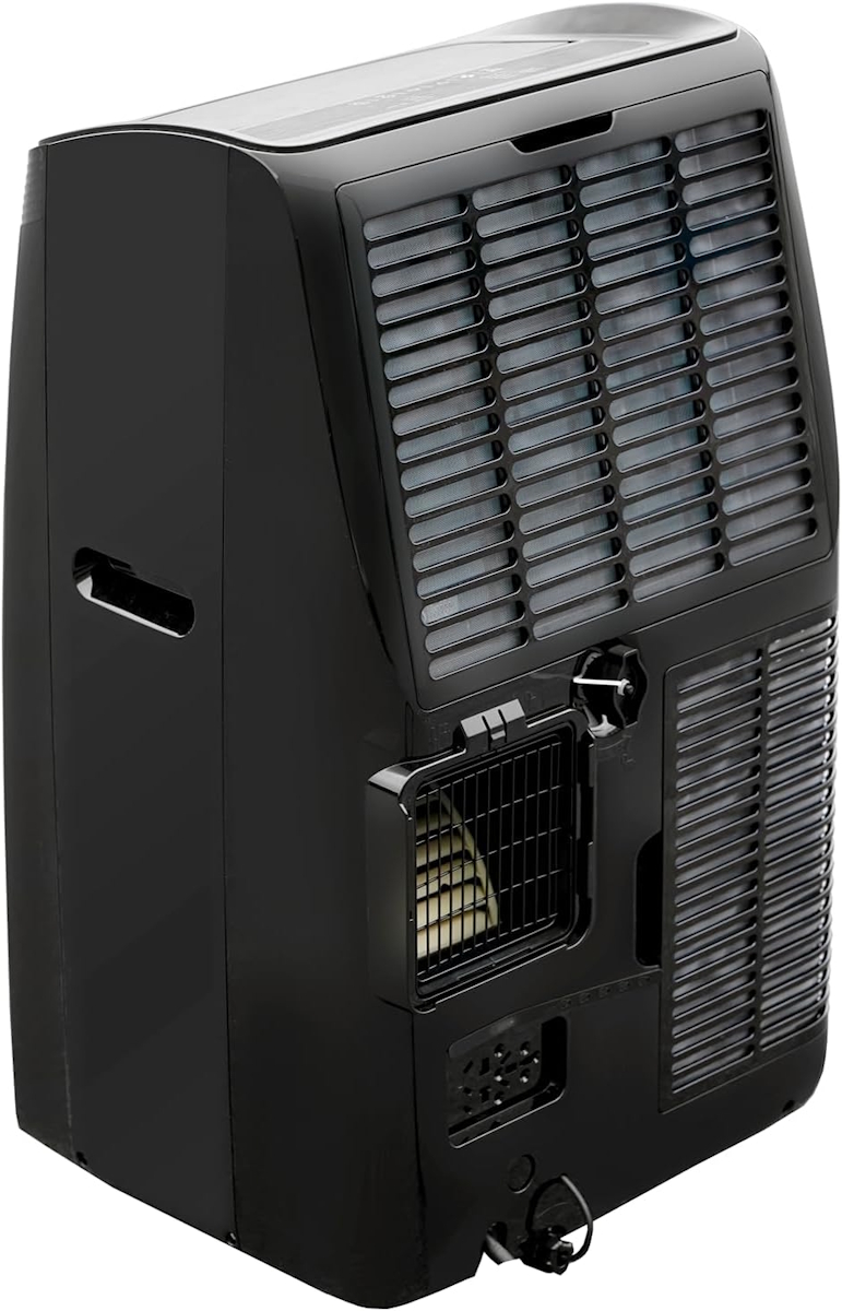 Detailansicht des LED-Bedienfelds am TCL TAC-09CPB/NZB HE Monoblock-Klimagerät mit digitaler Displayanzeige, Timer-Funktion und Betriebsmodi