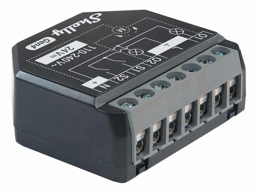 Shelly 2PM Gen4 Unterputz-Relais | 2-Kanal Smart-Schalter | Wi-Fi, Zigbee, Matter & BLE | Leistungsmessung | Rollladensteuerung