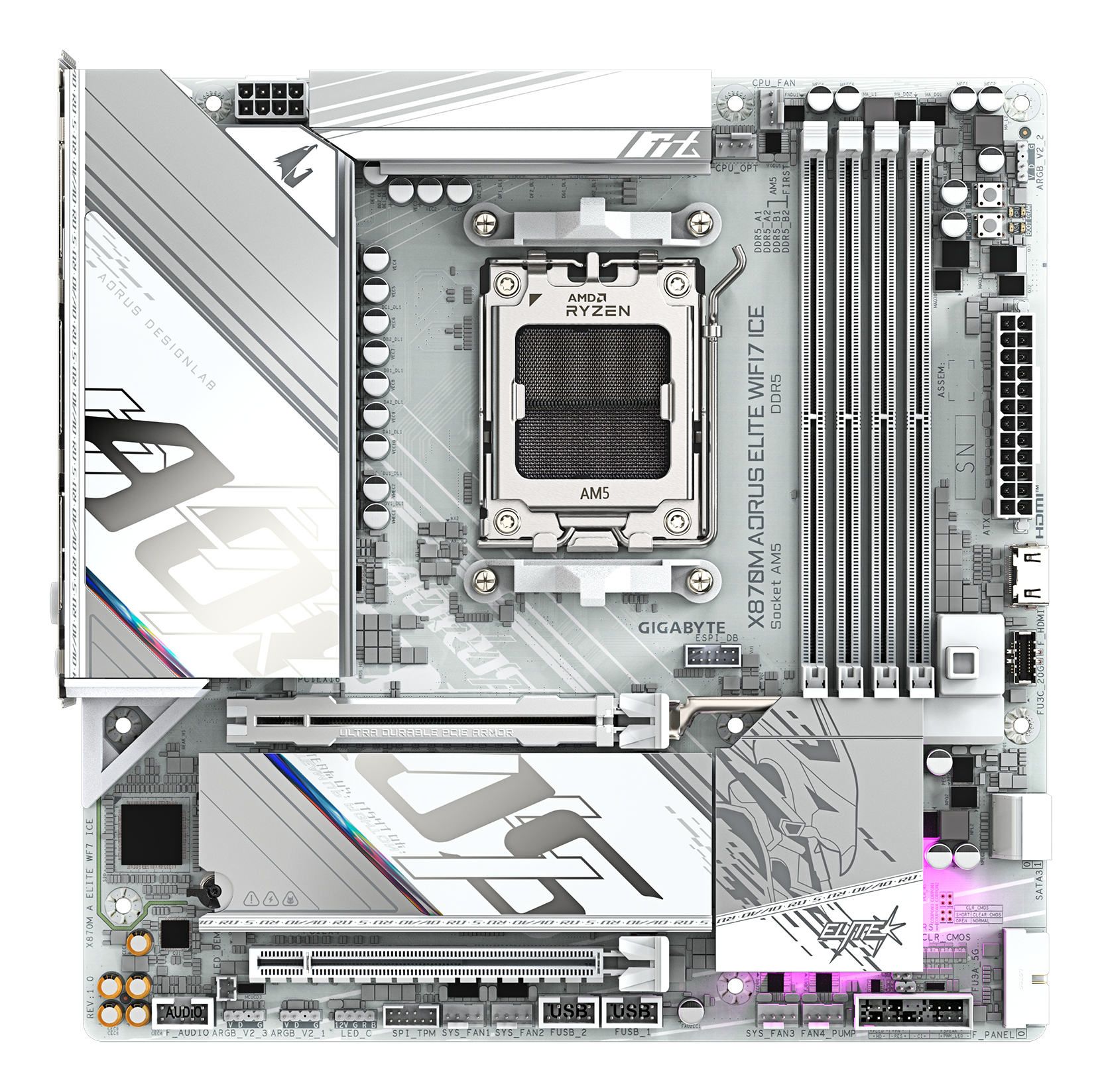 GIGABYTE X870M AORUS ELITE WIFI7 ICE