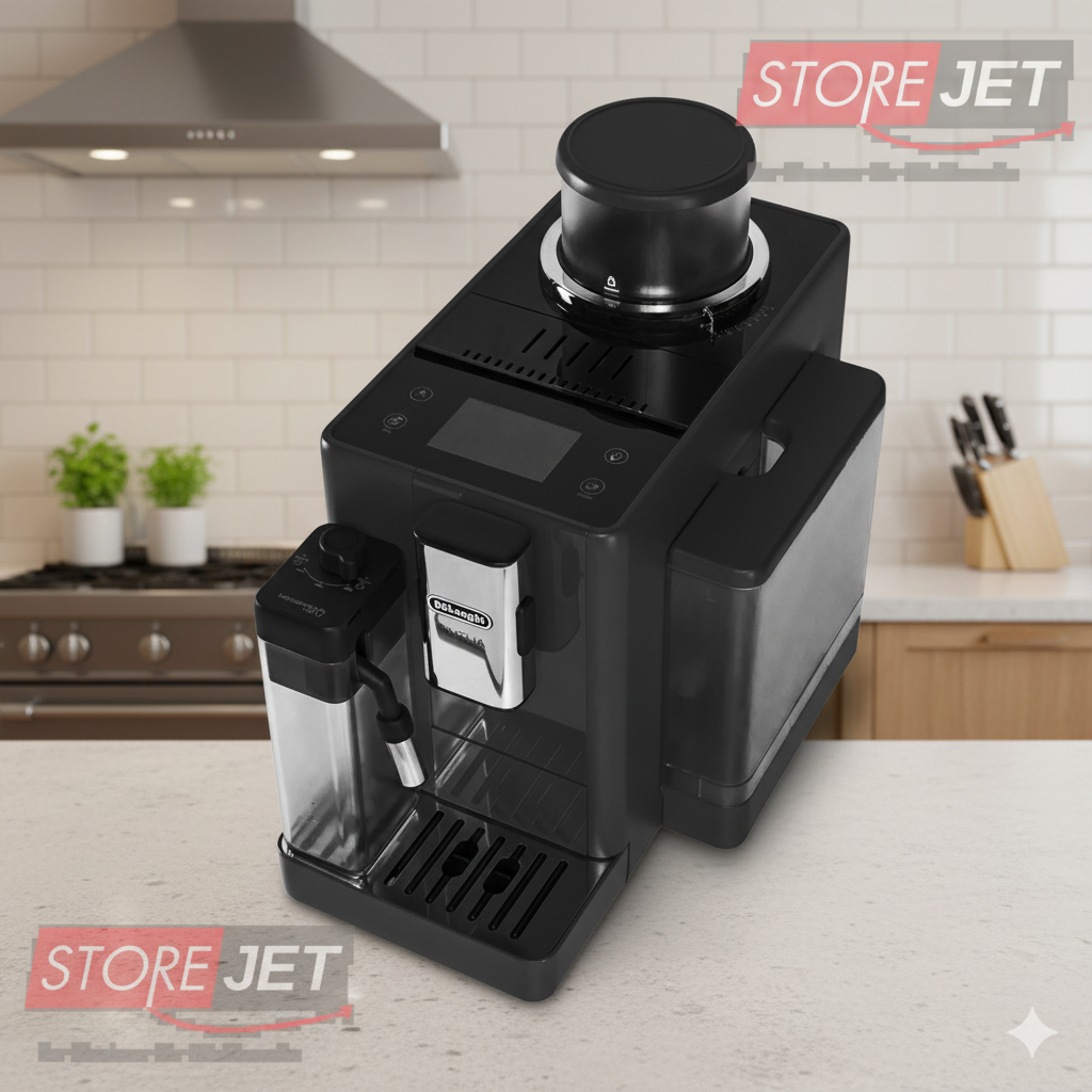 De’Longhi Rivelia EXAM440.55B – Kaffeevollautomat mit wechselbarem Bohnenbehälter, schwarz