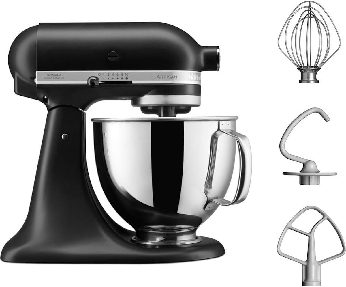 KitchenAid Zubehör: Emaillierter Knethaken für schweren Hefeteig.