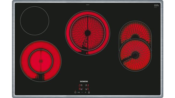 SIEMENS ET845HH17 iQ300 Elektro-Kochfeld , 80 cm, mit Rahmen, aufliegend