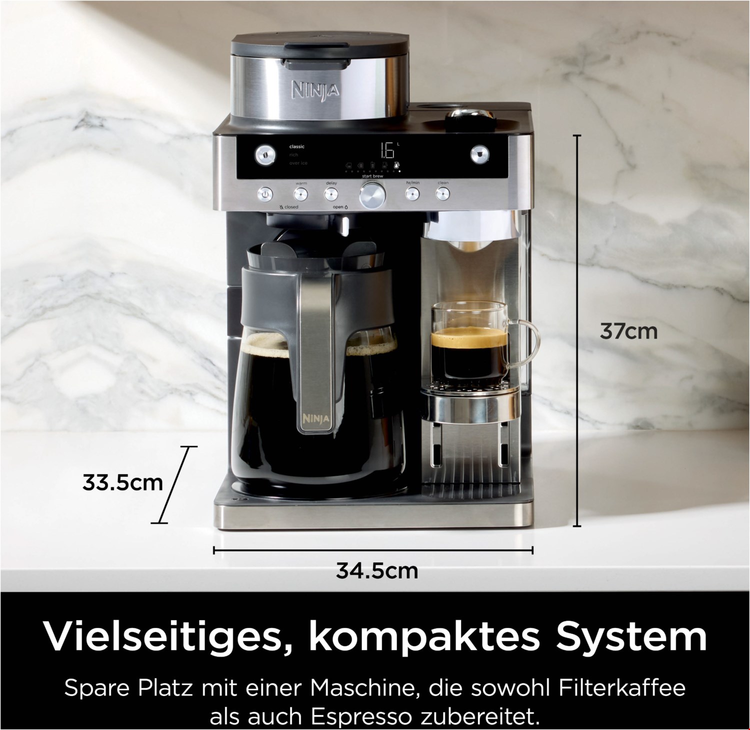 Ninja DualBrew Abmessungen und Design