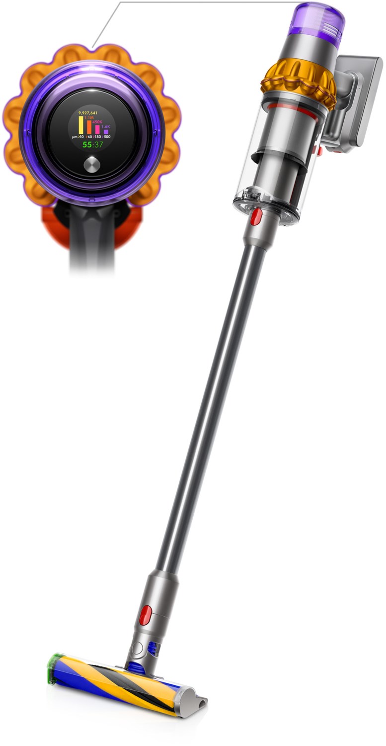 Dyson V15 Detect Absolute Akku-Stielsauger nickel satin gelb/glanz nickel - 394451-01, EAN:5025155070017