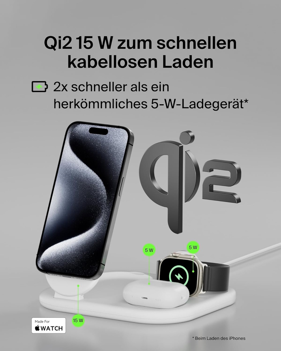 Qi2 15 Watt Schnellladen Belkin