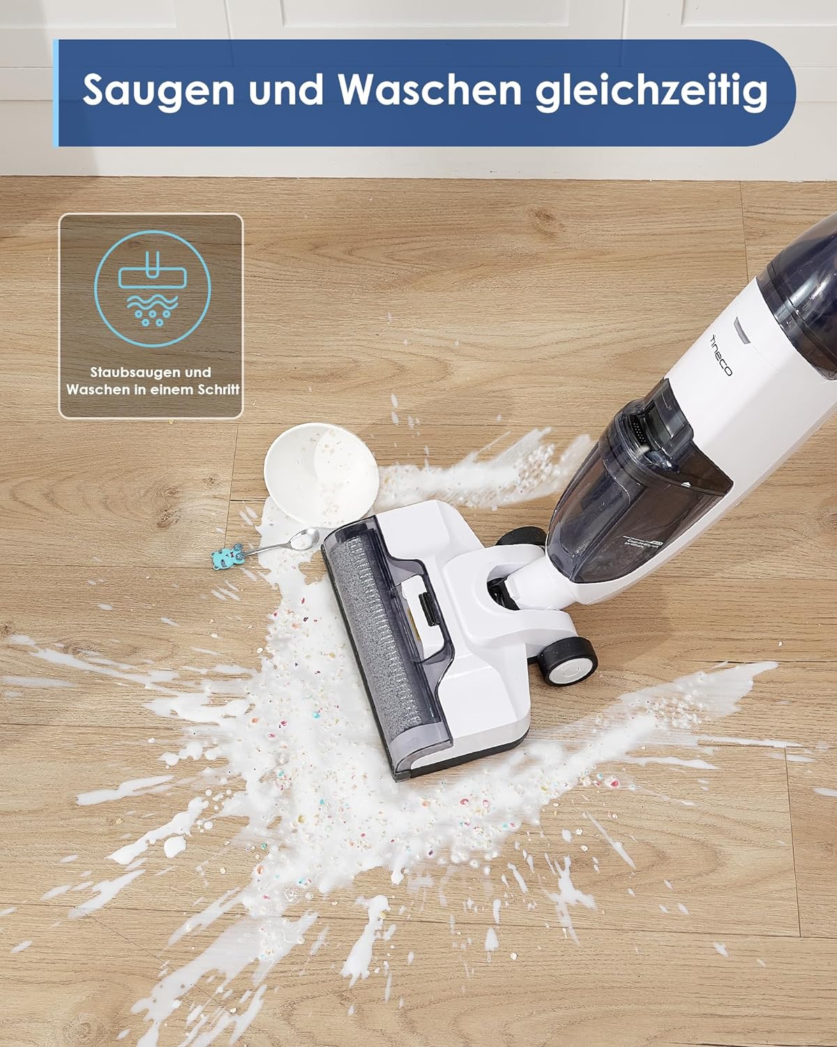 TINECO iFLOOR 2 PLUS wet/dry vacuum cleaner, battery-operated