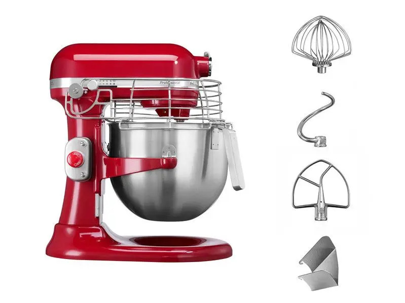 KitchenAid Zubehör Edelstahl Enthaltenes Zubehör: Flachrührer, Schneebesen und Knethaken aus Edelstahl.