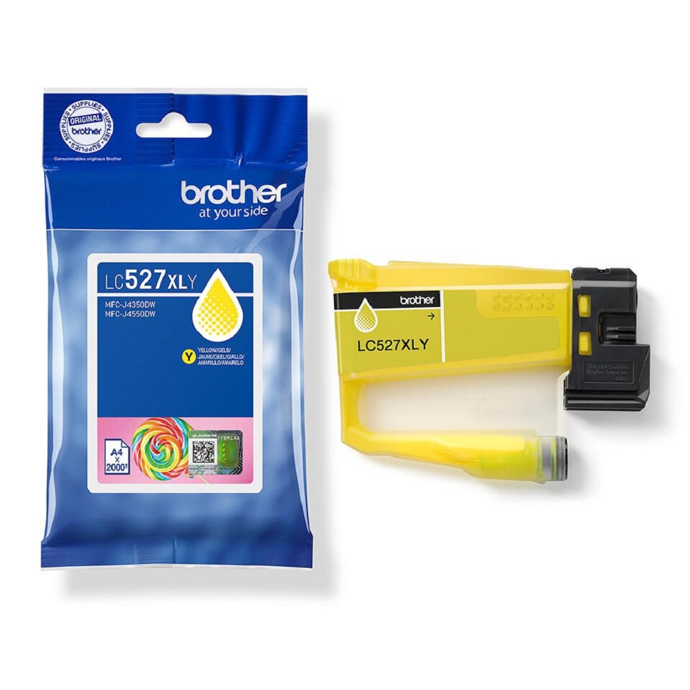 Brother LC527XLY Druckerpatrone 1 Stück(e) Original Hohe (XL-) Ausbeute Gelb