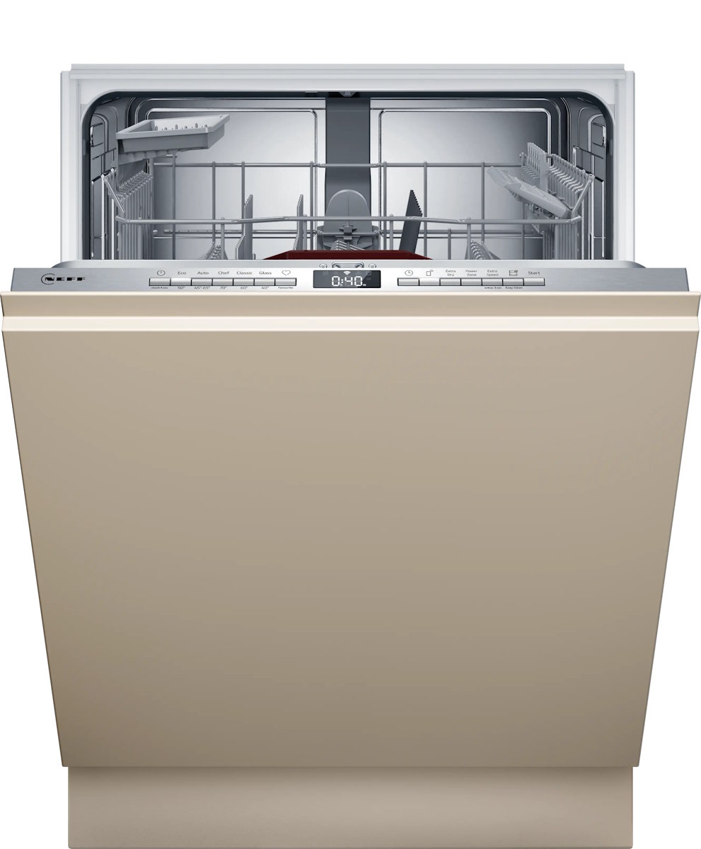 Neff S175EAX16E vollintegrierbarer Einbaugeschirrspüler 60 cm, Frontansicht ohne Möbelfront, Energieeffizienzklasse A