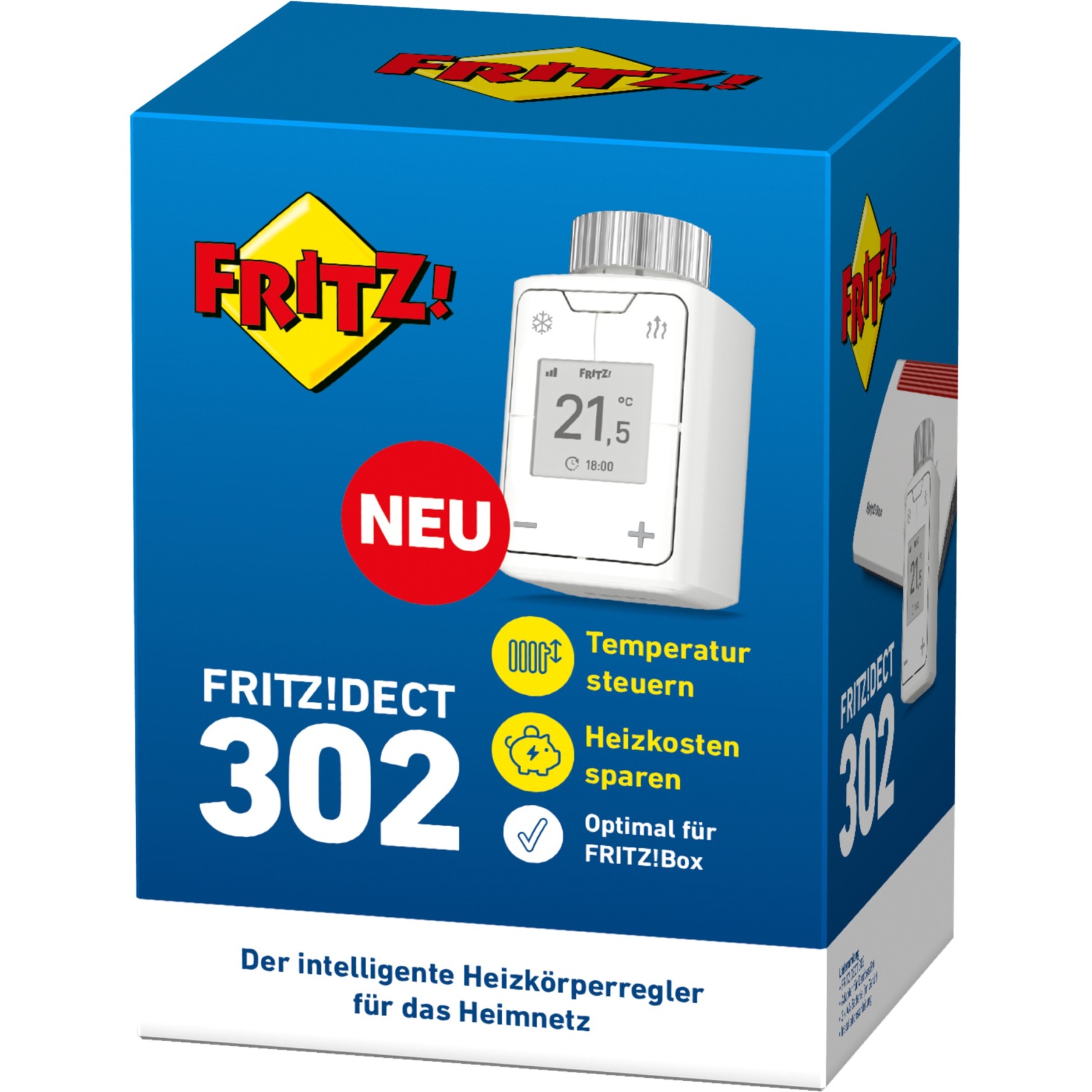 AVM FRITZ! DECT 302 Heizungsthermostat in Weiß in Originalverpackung