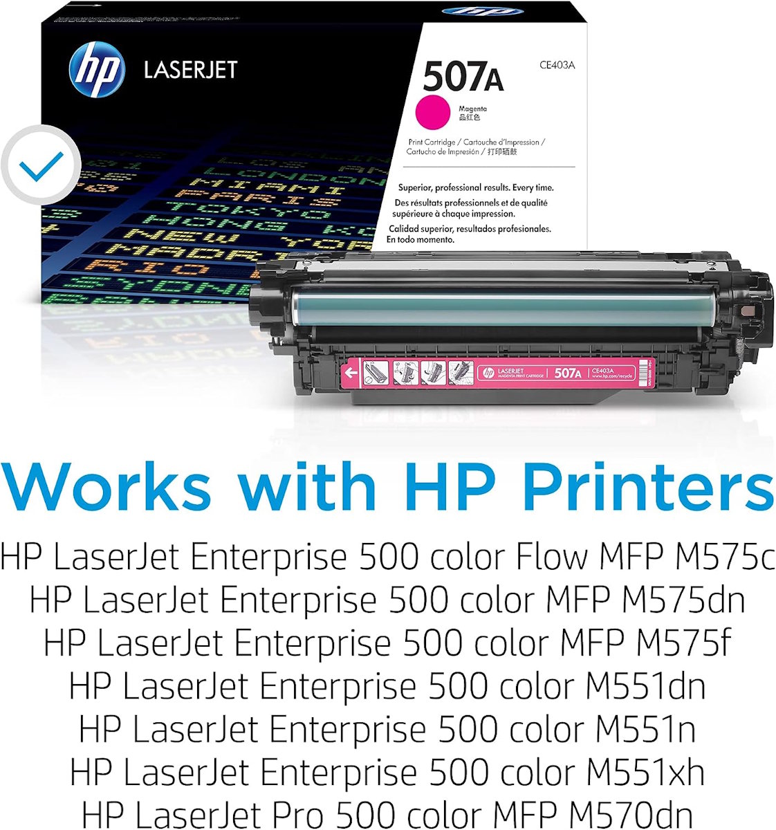 HP 507A Magenta Original LaserJet Tonerkartusche - Tonerpatrone (CE403A)