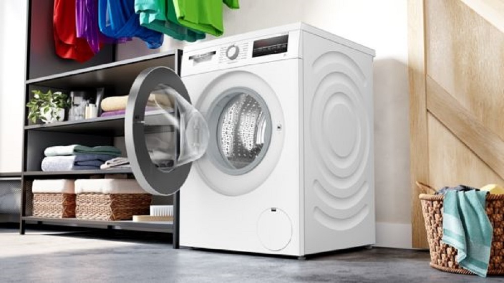 Bosch WUU28T49 Waschmaschine freistehend in moderner Waschküche